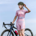Top de manga curta de xersei de andar en bicicleta feminina